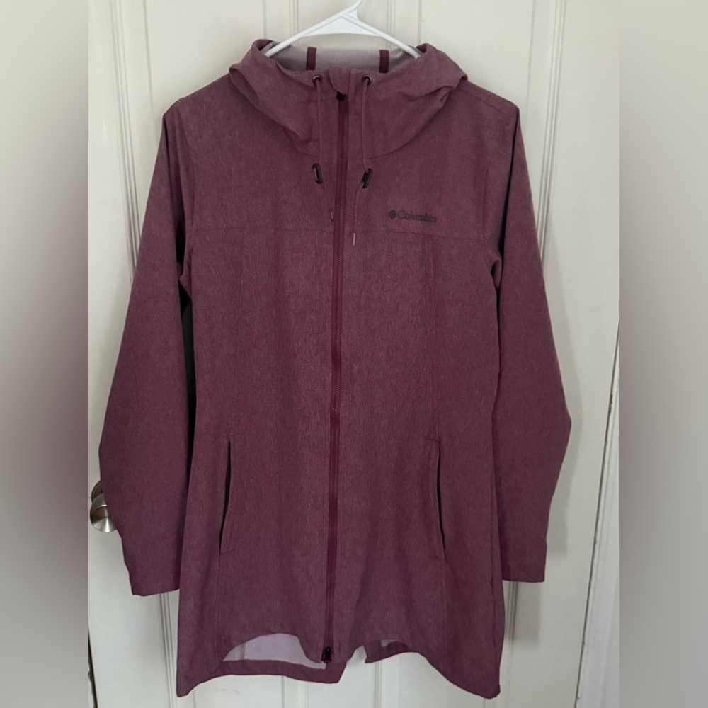 Columbia Women’s Hooded Softshell Jacket Med heathered mauve/dusty plum rain